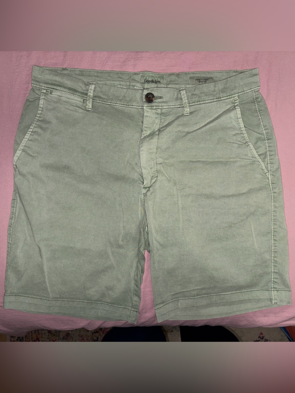Goodfellow & Co Sage Green Flat-Front Men's Shorts